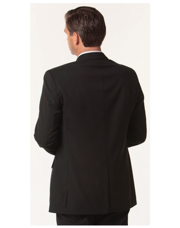 Men's Two Buttons Jacket in Wool Stretch - Image 2