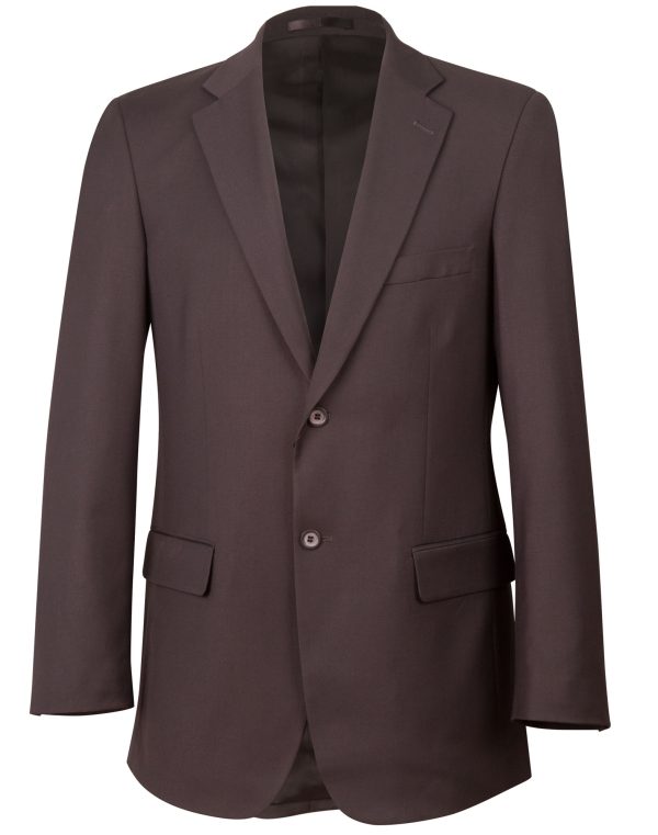 Men's Two Buttons Jacket in Wool Stretch - Image 4