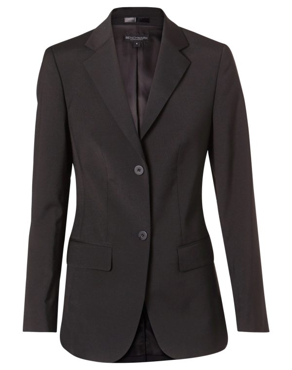 Women's Stretch Wool Blend Mid Length Jacket - Image 4