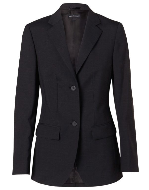 Women's Stretch Wool Blend Mid Length Jacket - Image 5