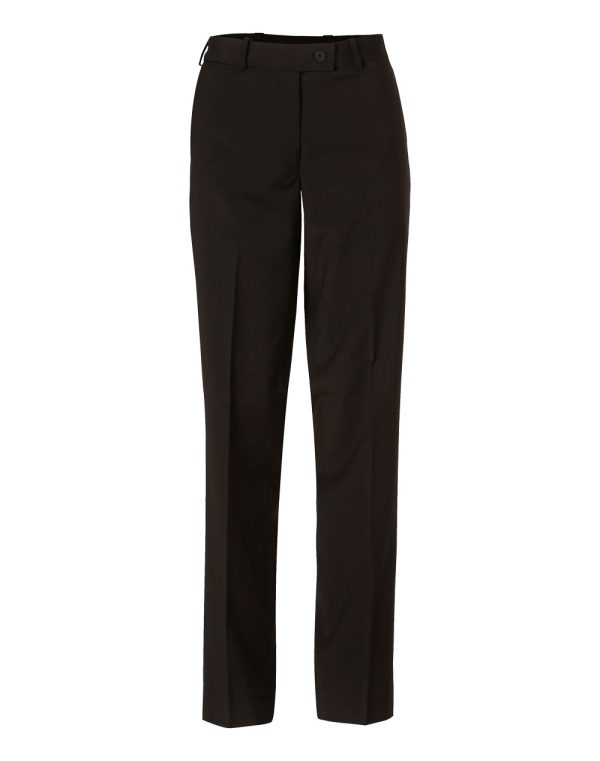 Women's Slim Leg Flexi Waist Pants in Wool Stretch - Image 3