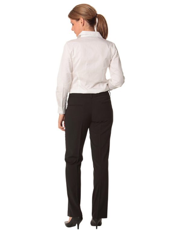 Women's Slim Leg Flexi Waist Pants in Wool Stretch - Image 2