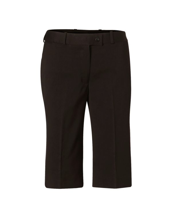 Women's Knee Length Flexi Waist Shorts in Poly/Viscose Stretch - Image 4