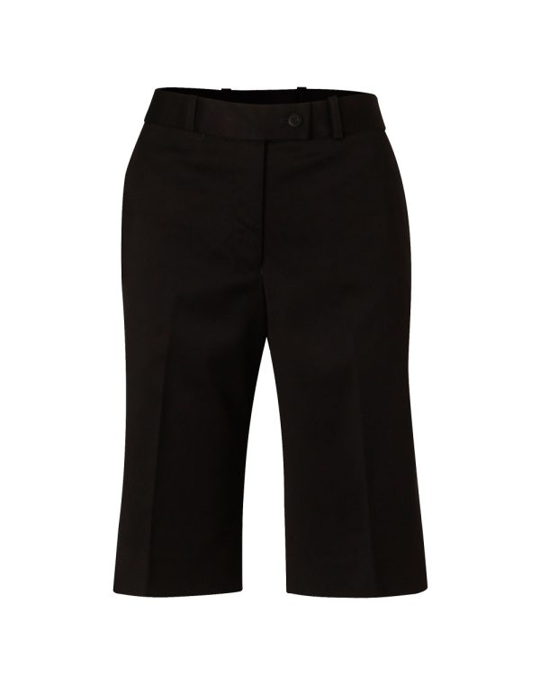 Women's Knee Length Flexi Waist Shorts in Poly/Viscose Stretch - Image 5