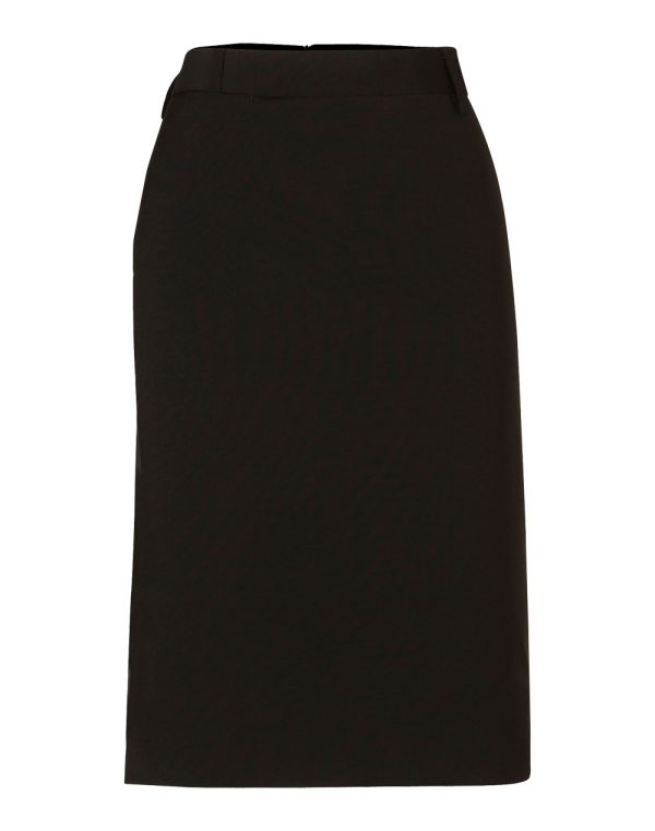 Women's Mid Length Lined Pencil Skirt in Wool Stretch - Image 3