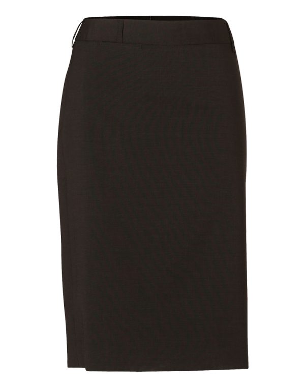 Women's Mid Length Lined Pencil Skirt in Wool Stretch - Image 4