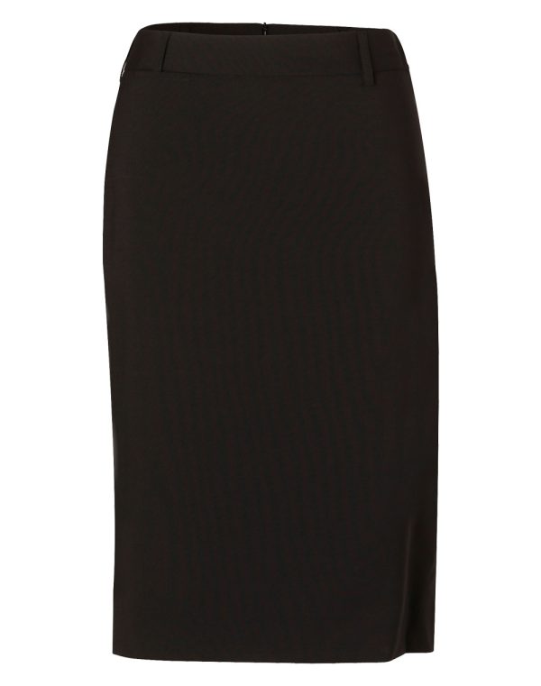 Women's Mid Length Lined Pencil Skirt in Wool Stretch - Image 5