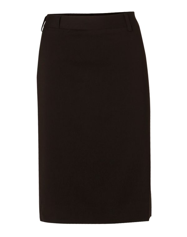 Women's Mid Length Lined Pencil Skirt in Poly/Viscose Stretch - Image 3