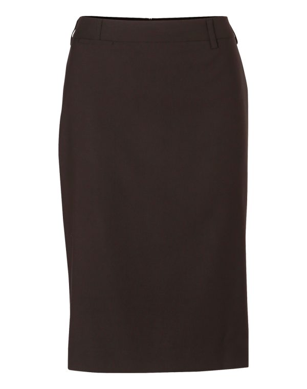 Women's Mid Length Lined Pencil Skirt in Poly/Viscose Stretch - Image 4