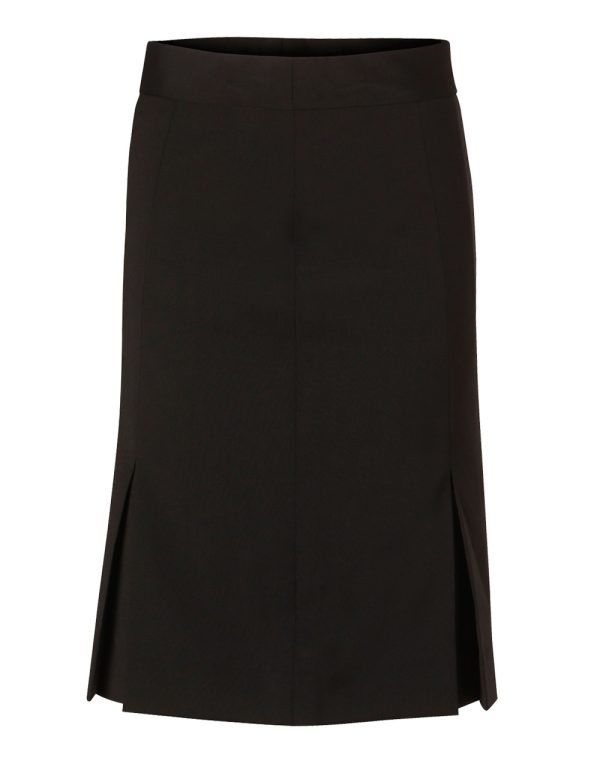 Women's Pleated Skirt in Wool Stretch - Image 5