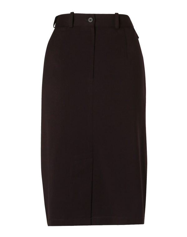 Women's Flexi Waist A-line Utility Lined Skirt in Poly/Viscose Stretch Twill - Image 2