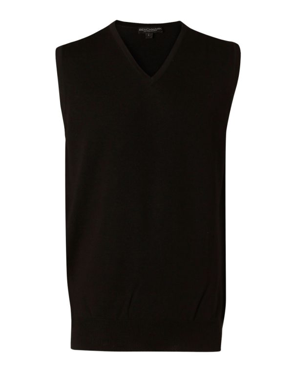 Men's 100% Merino Wool V Neck Vest - Image 3