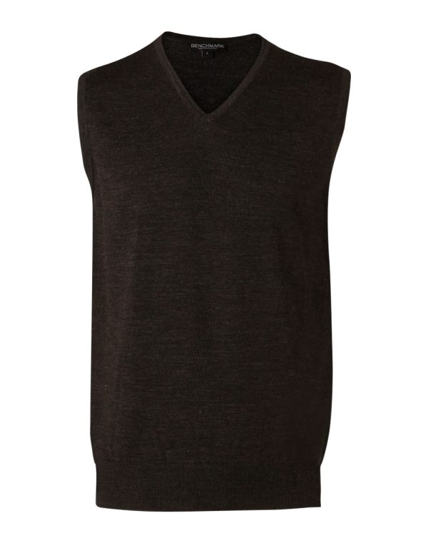Men's 100% Merino Wool V Neck Vest - Image 4