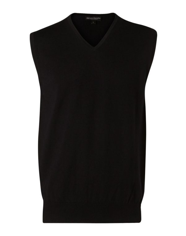 Men's 100% Merino Wool V Neck Vest - Image 5