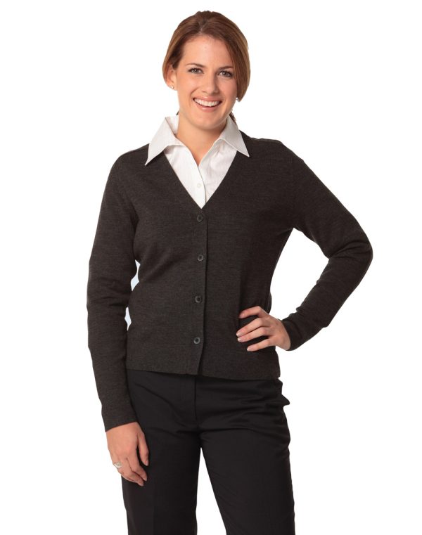 Women's 100% Merino Wool L/S Cardigan