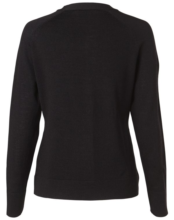 Women's 100% Merino Wool L/S Cardigan - Image 2
