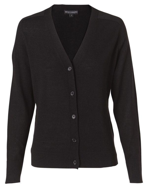 Women's 100% Merino Wool L/S Cardigan - Image 3