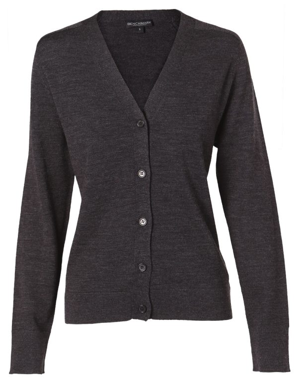 Women's 100% Merino Wool L/S Cardigan - Image 4