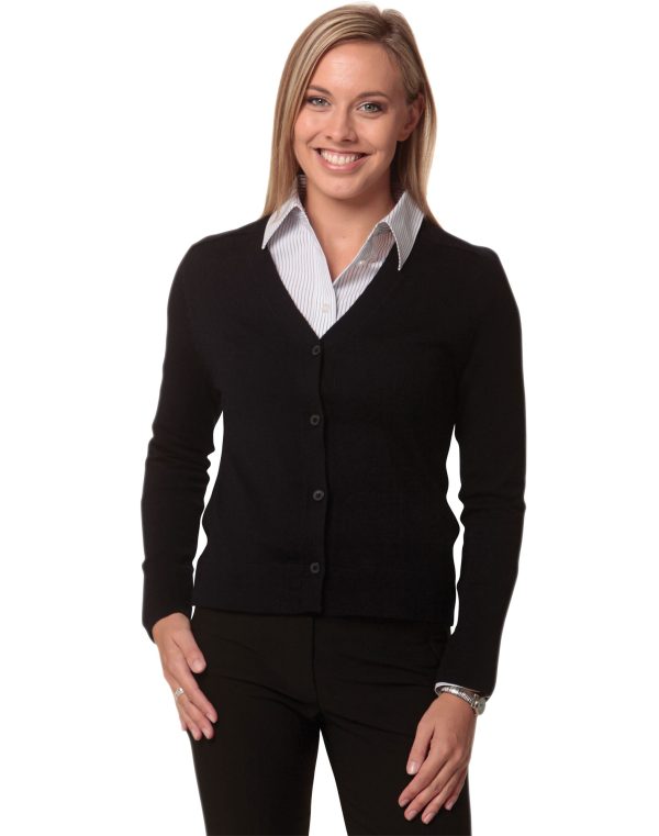Women's 100% Merino Wool L/S Cardigan - Image 5