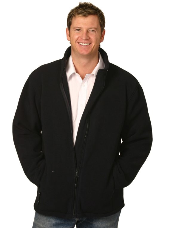 Mens bonded P/F full zip jacket