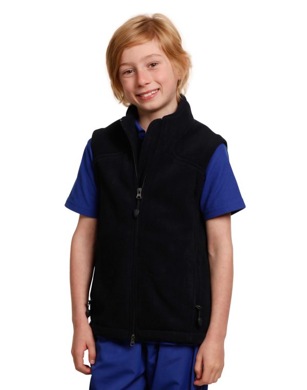 Kids' bonded polar fleece vest