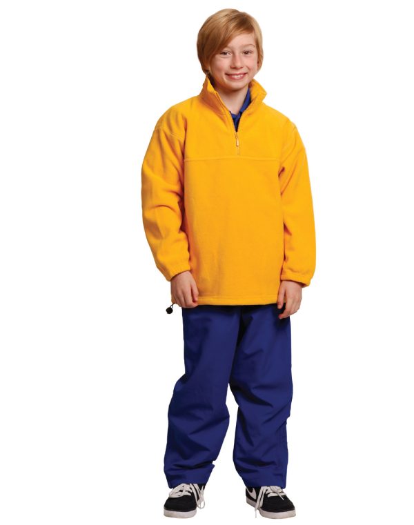 Kids' half zip polar fleecy pullover