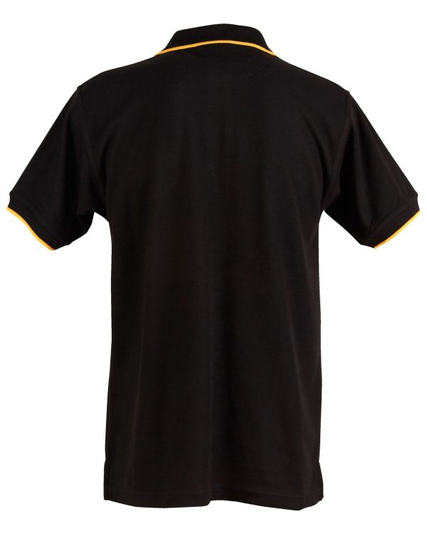 Mens S/L pique polo contrast - Image 2