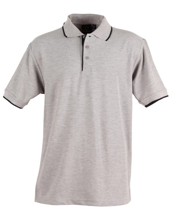 Mens S/L pique polo contrast - Image 6