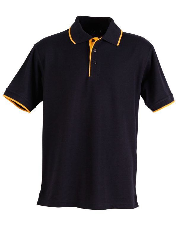Mens S/L pique polo contrast - Image 7