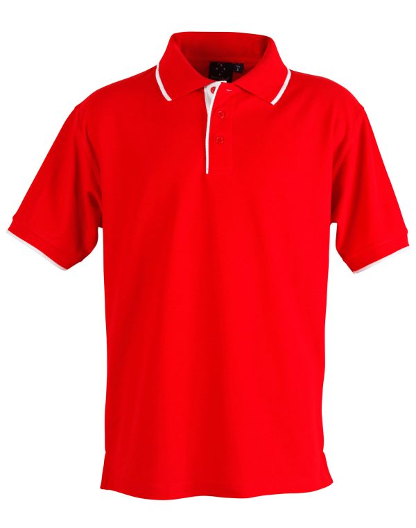 Mens S/L pique polo contrast - Image 9