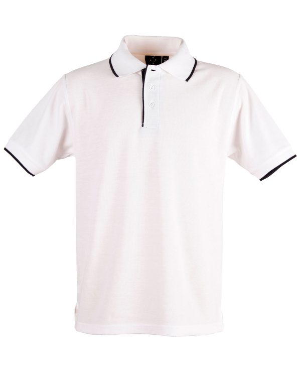 Mens S/L pique polo contrast - Image 11