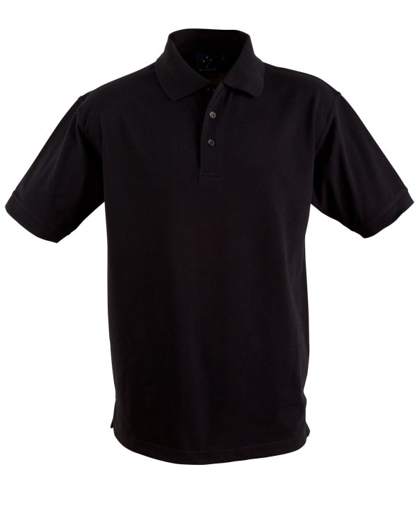 mens tight pique knit S/S polo - Image 3