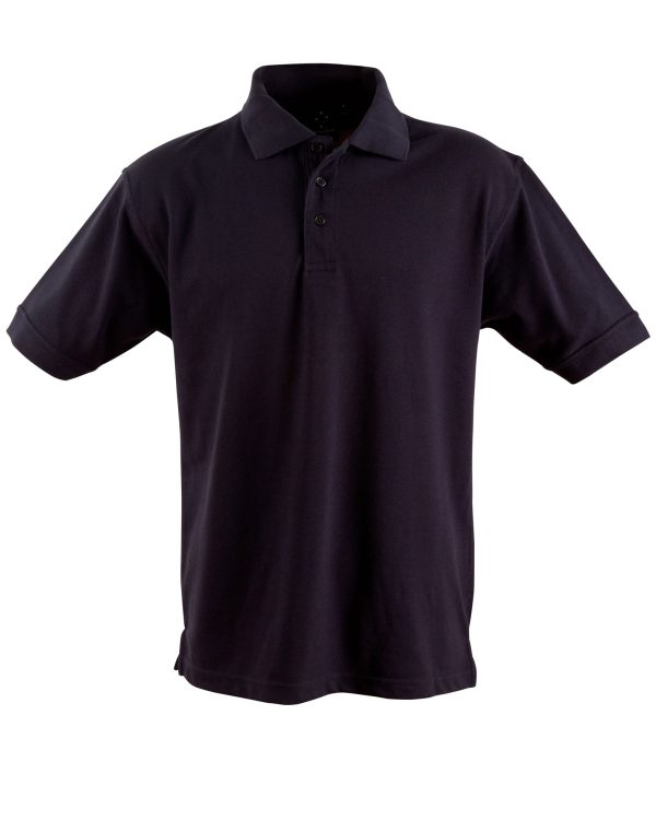 mens tight pique knit S/S polo - Image 4