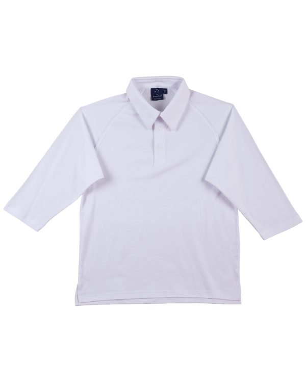 Mens 3/4 sleeve cricket polo - Image 4