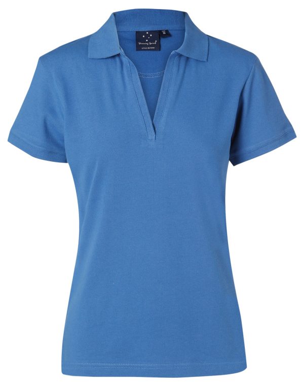 ladies S/S pique polo - Image 3