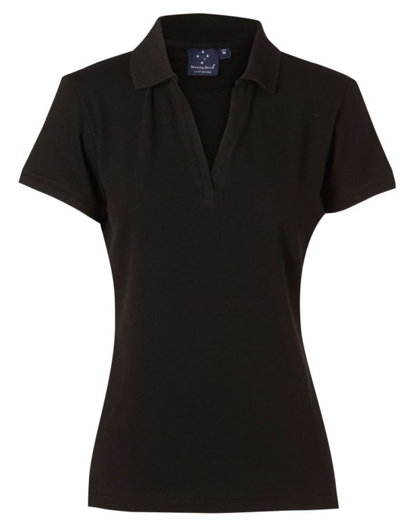 ladies S/S pique polo - Image 4