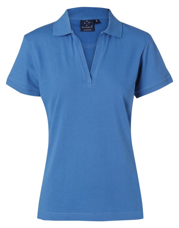 ladies S/S pique polo - Image 5