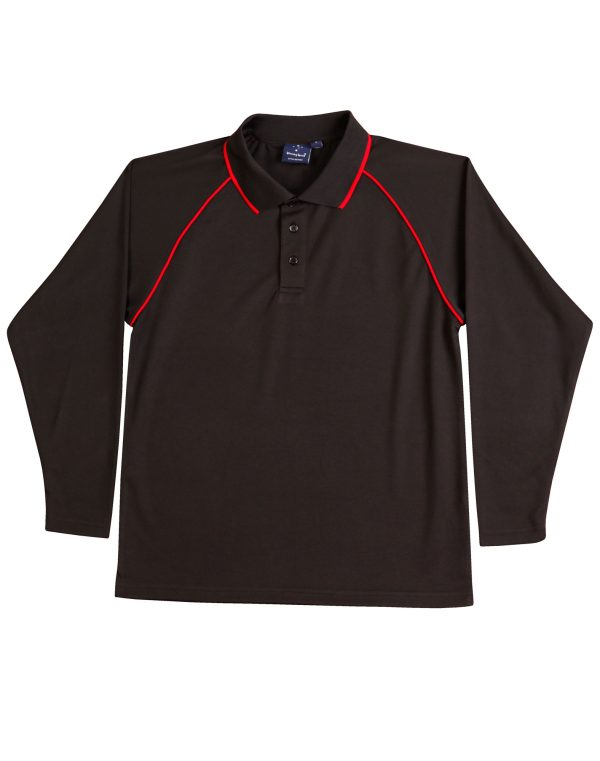 Kid's cooldry raglan L/S polo - Image 4
