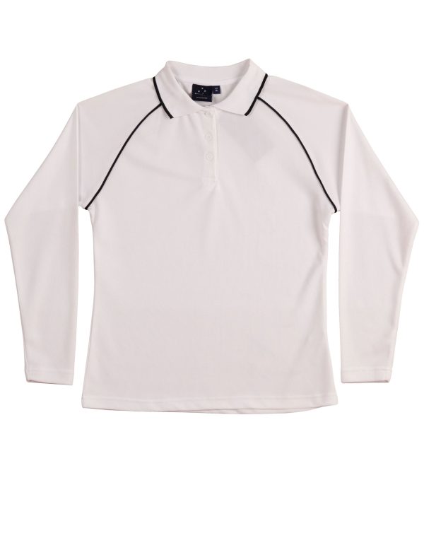 Ladies' cooldry raglan L/S polo - Image 11