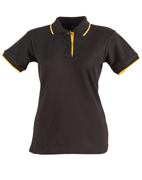 Ladies' Poly/Cotton Contrast Pique S/S Polo - Image 3