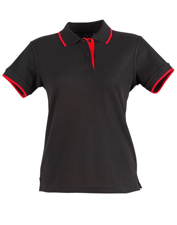 Ladies' Poly/Cotton Contrast Pique S/S Polo - Image 4