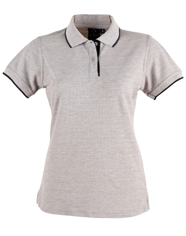 Ladies' Poly/Cotton Contrast Pique S/S Polo - Image 6