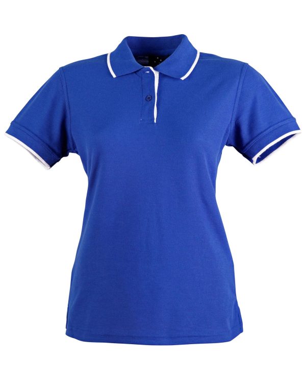 Ladies' Poly/Cotton Contrast Pique S/S Polo - Image 9