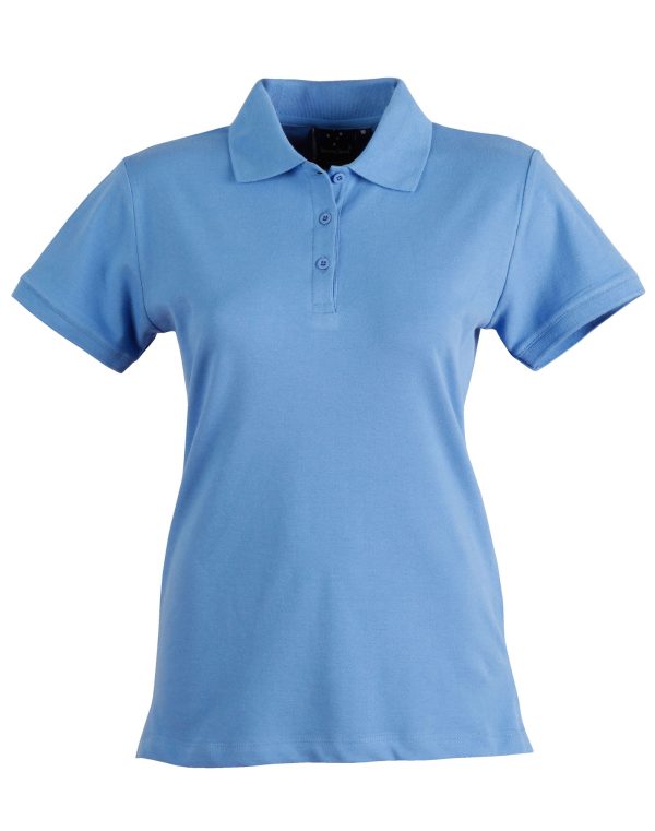 ladies cotton stretch polo - Image 3