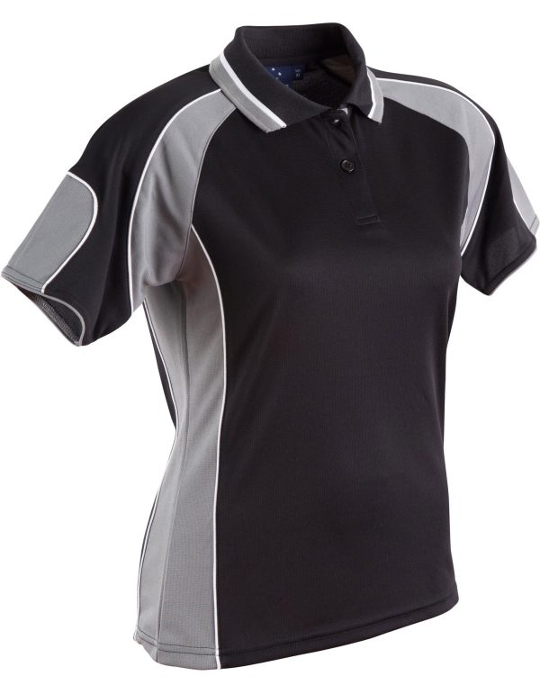 Ladies' Cooldry Contrast Polo With Sleeve Panel - Image 4