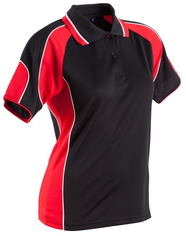 Ladies' Cooldry Contrast Polo With Sleeve Panel - Image 6