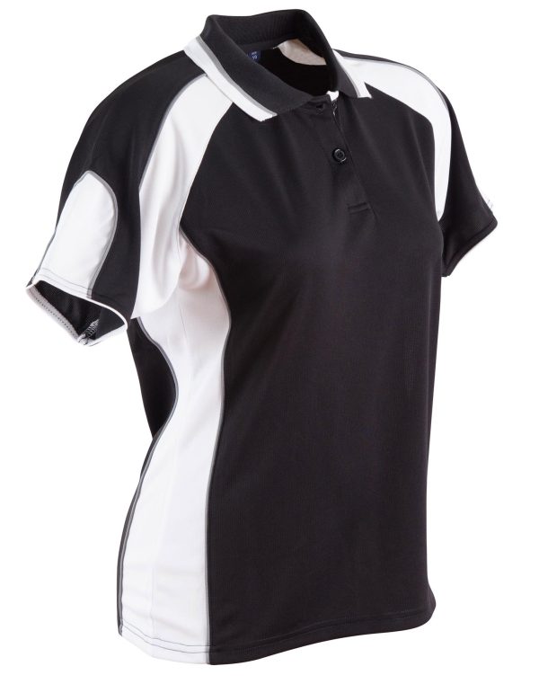 Ladies' Cooldry Contrast Polo With Sleeve Panel - Image 7