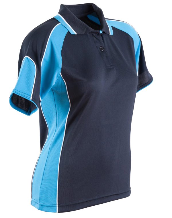 Ladies' Cooldry Contrast Polo With Sleeve Panel - Image 11