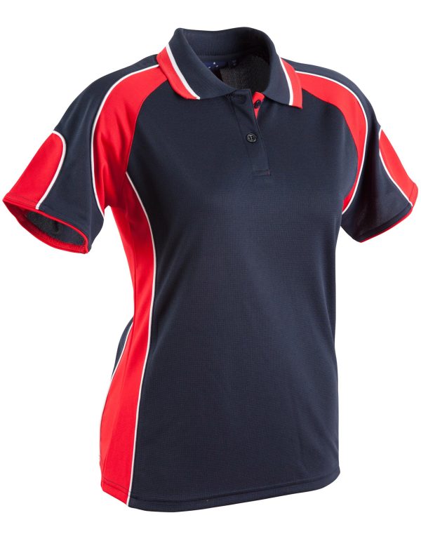 Ladies' Cooldry Contrast Polo With Sleeve Panel - Image 13