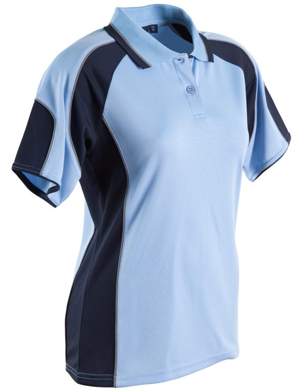 Ladies' Cooldry Contrast Polo With Sleeve Panel - Image 17